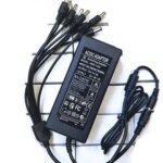 DC 12V 5A Power Supply Adapter +8 Split Power Cable for CCTV Security Camera DVR (New)