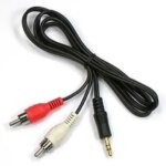 1m 3.5mm Jack Aux to 2 RCA Audio Video Cable Stereo Y Splitter Cable AV Adapter 2RCA Cord Wire For PC DVD TV VCR Speakers Camera (New)