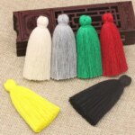 6CM Fat Short Tassel Costume Ornament Hanging Cotton Tassel Fringe DIY Craft Home Textile Clothing Pendant Tassel Handmade Decor (New)