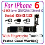1pc iphone 6 Motherboard 16gb/ 64gb / 128gb With Touch