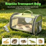 Adjustable Strap Reptile Transport Bag Top Handle Breathable Herpetological Carrying Case Comfortable Anti-escape (New)