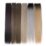Synthetic Straight Hair Bundles Extension Pony Hair Bundles Crochet Braids Hair Synthetic Yaki Straight Hair Weaving Full to End (New)