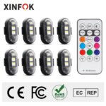 Wireless Remote Control Strobe Light LED Warning Light 7 Colors Aircraft Car Motorcycle Bicycle RC Drone Flash Indicator Lamp (New)