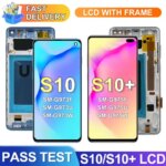 With Frame Samsung Galaxy S10 Plus S10+ G975 G975F Lcd Display Digital Touch Screen Samsung Galaxy S10 G973F Assembly (New)