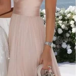 LISM Elegant Dusty Pink Silk Tulle Evening Dresses Wedding Party Sweetheart Pleats Prom Gowns Formal Party Occasion Dress (New)