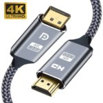 DP to HDMI compatible Cable 4K 60Hz DisplayPort to HD Adapter Display Port Video Audio for PC HDTV Projector Laptop (New)