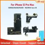 Fully Tested Unlocked Authentic Mainboard iPhone 12 Pro Max Motherboard With Face ID 128g 256g 512g Clean iCloud Logic Board Bangladesh (New)