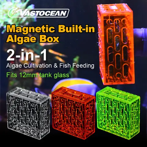 S0e83f5a3445740f6910a7cc4ceaac3e3R_480x480q75 VASTOCEAN Magnetic Fluorescent Internal Algae Box Algae Clip & Wrasse Feeder (New) - Image 1