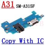 USB Charge Port Jack Dock Connector Charging Board Samsung Galaxy A31 SM-A315F DS A315G Motherboard Main Flex Cable (New)