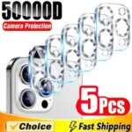 5 Camera Lens Protector IPhone 15 11 12 13 14 Pro Max 13 Mini Lens Protective Glass IPhone 14 15 Plus Tempered Glass Bangladesh (New)