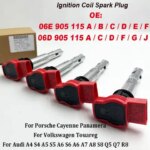 4PCS For Audi A4 A5 A6 A7 A8 Q5 Q7 R8 06D905115A Ignition Coil 06E905115 06D905115C 06D905115D 06D905115F 06D905115G 06D905115J (New)