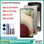 65 OEM Samsung Galaxy A12 Nacho LCD Display A127 Touch Screen Digitizer Assembly SM-A127U SM-A127F SM-A127M LCD (New)