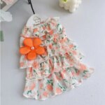Sweet Dog Layered Dress Summer Clothes Soft Pet Princess Dress Comfortable Adorable Corgi Teddy Clothes for Small Dog Cat (New)