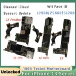 Unlocked Well 13 Pro Motherboard iPhone 13 Pro Max 13 Mini Support Update Clean iCloud Logic Board With/NO Face ID Mainboard Bangladesh (New)