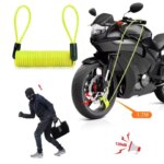 1.2M Yellow Disc Lock Reminder Cable Lock Anti-Theft Rope Alarm Disc Lock Spring Cable Security Reminder for Motorcycle (New)