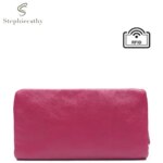 SC Brand Simple Design Genuine Leather Women Long Wallet Chic Solid Color Functional Card Holders Bag Female Daily Cowhide Purse (New)