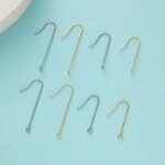 20pcs Stainless Steel Simple Earwire Earring Hooks Base for Ear Jewelry Making DIY Dangle Connector Pendant Accessories Supplies (New)