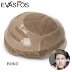 Bond Mono & Pu Front And NPU Back Breathable For Male Hair Prosthesis Durable Natural Human Hair Toupee Men Wig Hair Systems (New)