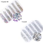 AAAA Hotfix Rhinestones SS6-SS20 Color 3D Decoration Different size 1044Psc Rhinestone Diy Hotfix Rhinestones For Fabric Garment (New)
