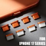 1-5Pcs Metal USB Type C Dust Plug iPhone 17 Pro Max Air 17PM Mobile Phone Type-C Charging Port Protector Cover Cap Stopper (New)