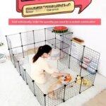 DIY Free Combination Magic Piece A5PCS Pet Cage Fence Isolation Fence Cat Cage Dog Rabbit Cage Wire Mesh Spherical Buckle (New)