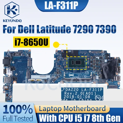 S26b84fb4136c46ba8fe01201157e1b28n_500x500.webp Dell Latitude 7290 7390 Notebook Mainboard LA-F311P 0N71GK 0858KT 02D68W 0RMD5P - Image 1