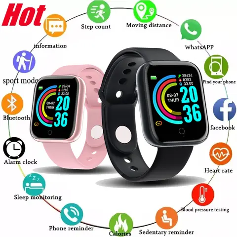 S2815c5e2117f405b94d81d173679eb49v_480x480q75 Smart Watch Women Waterproof Wristwatches Men Smartwatch Electronic Clock Kids Fitness Tracker Watch For Xiaomi Huawei Bracelet (New) - Image 1