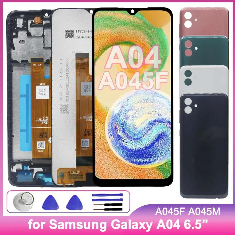 A04 A045 6.5" LCD for Samsung Galaxy A04 Display Touch Screen Replacement for Samsung A04 A045 A045F A045M Replace Display