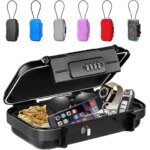 Travel Safe Lock Box Portable Safe for Gym Anti-Theft Beach Safe Box Waterproof Small Combination Lock Box with Removable Chain (New)