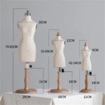 Wooden Female Cloth Mannequins Body Sewing Woman Tailors Manikin Shoulder Strap Clothing Cut Can Pin Villain Mini Size E067KK (New)
