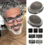Breathable Lace Mens Capillary Prothesis Durable Australia Style Toupee Men Human Hair Prosthesis Replacement System for Men (New)