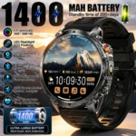 2026 Men Smart Watch 1400mAh Battery 1.7" HD Bluetooth Call 10ATM Waterproof Heart Rate Fitness Trackr Rugged Sport Smartwatch (New)