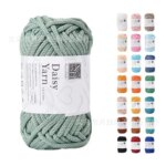 38m/100g 4mm Round Stranded Yarn Hollow Rope Pearl Cotton Yarn Handmade DIY Material Rope Polyester Dyed Crochet Thread 40 Yards (New)