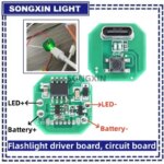 SAMIROB Flashlight driver board DIY circuit board TypeC charging port integrated charging and discharging module (New)