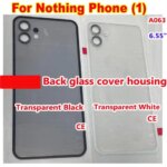 Back Glass Battery Cover Housing Nothing Phone 1 Phone1 A063 655 Case Shell with Camera Frame Lens Rear Lid (New)