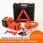 5Ton 4 in 1 Car Floor Jack Electric Hydraulic Car Jack 12V with Inflator Pump LED Light for Car Truck Tire Repair Tool (New)