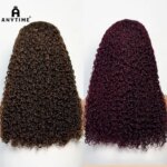 300% Density Jerry Pixie Curly Human Hair Wigs 13X4 Transparent Lace Frontal Wig 22Inch Natural Ombre Color Wigs for Black Women (New)