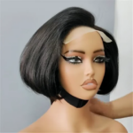 High Density 4*4 Lace Closure Human Hair Wigs Side Part Straight Lace Closure Wigs Pre Plucked HairUGo (New)