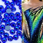 YANRUO 2058HF Sapphire SS6-SS30 Glass Charms Crystal Iron On Rhinestones Hotfix Gems Stones Diy Crafting Supplies (New)