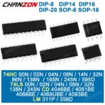 10PCS Lm358 74hc595 74hc165 74ls04 Cd4051 74hc14 74ls08 74ls00 74ls02 Integrated Circuit Motor Driver IC Operational Amplifier (New)