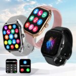 NEW 2.01 Smartwatch Fitness Tracker Clock Sports Smartband Blood Pressure Monitor Smart Watches for Men Women IOS Android 2026 (New)