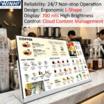 21.5 23.8 27" Desktop L Shape Android PC Tablet TV Digital Signage Electronic Menu Board Touch Screen Smart TV Monitor for Shop (New)