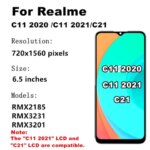 AAA+ LCD OPPO Realme C11 2021 RMX3231 LCD Display Touch Screen Assembly Realme C11 2020 RMX2185 C21 RMX3201 LCD (New)