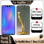 6.3inch Original Huawei Nova 3i LCD INE LX1 Display Touch Screen Digitizer Nova 3 LCD Display parts Replacement Bangladesh (New)