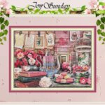 Afternoon Tea Patterns Counted Cross Stitch Set DIY 11CT 14CT 16CT HD Stamped DMC Cross-stitch Kit Embroidery Needlework (New)