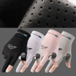 Summer Motorcycle Gloves Ice Silk Touchscreen Anti Slip Sun UV Protection Cycling Gloves Elastic Breathable Thin Fishing Gloves (New)