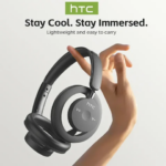 HTC HP06 Bluetooth V6.0 Wireless Open-Ear Headphones Foldable Punchy Bass Headset for PC Laptop Phone TV Lightweight Hollow Airy (New)