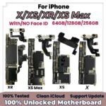 Fully Tested Unlocked For iPhone XR /X /Xs Max Motherboard with/without Face ID iOS Update Cleaned iCloud Logic Board Mainboard