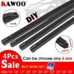 Car Wiper Blade Hybrid Auto Vehicle Insert Rubber Strip (Refill) 8mm 14"16"17"18"19"20"21"22"24"26"28" 4 pcs Car Accessories (New)