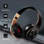 HIFI Stereo Earphones Bluetooth Headphone Music Headset FM and Support SD Card with Mic for Mobile Xiaomi Iphone Sumsamg Tablet (New)
